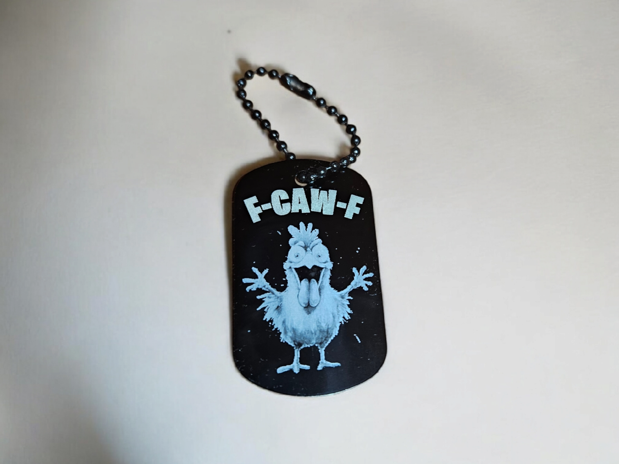 Schlüsselanhänger F-CAW-F Crazy Chicken Huhn lustig