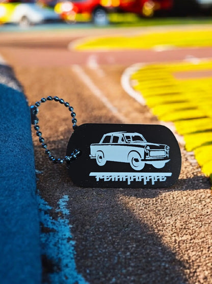 Trabi Schlüsselanhänger Trabant 601 Trabi Rennpappe DDR Trabbi 2 Motive zur Auswahl Mein Shop