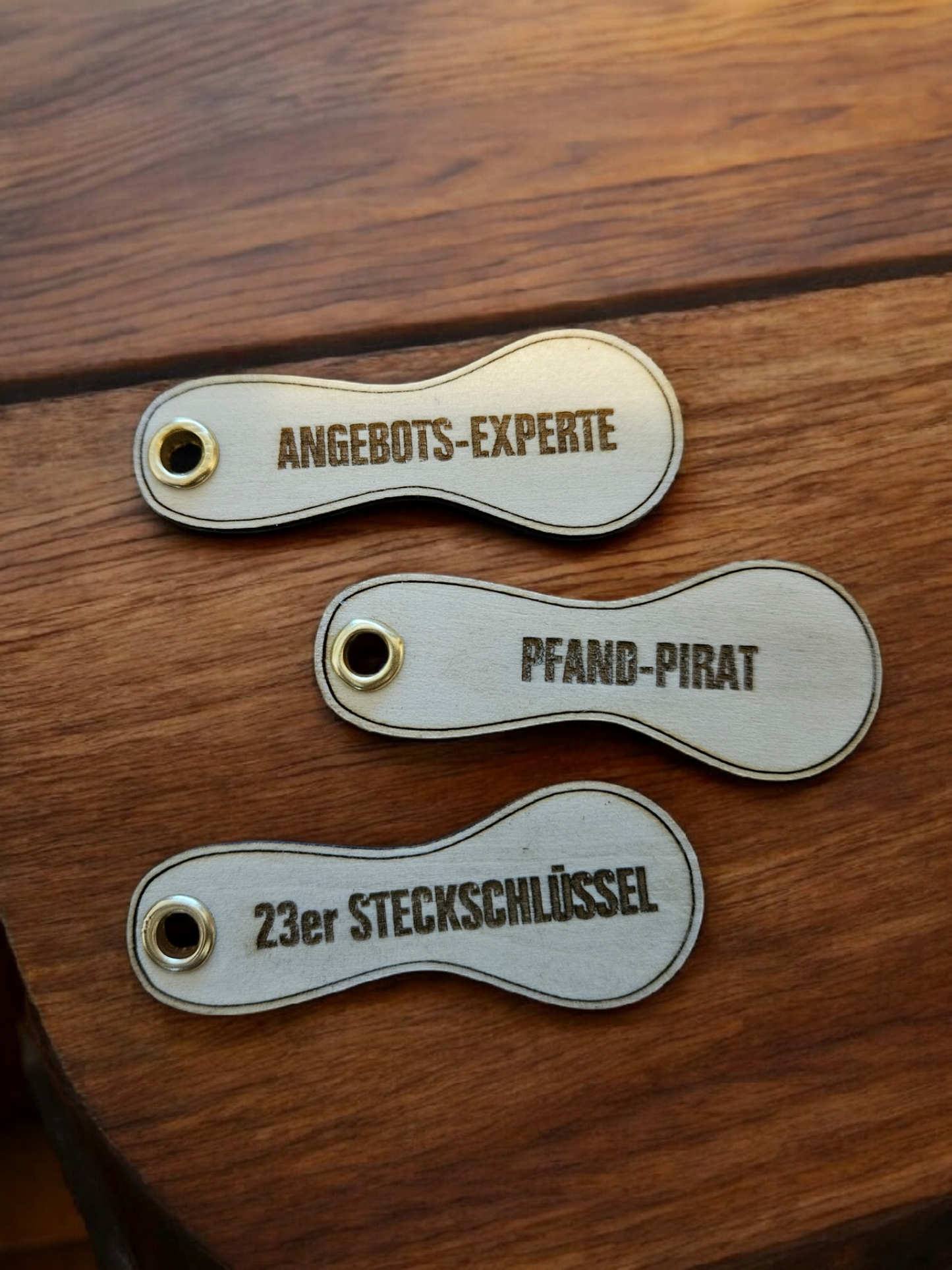 Einkaufswagenlöser Einkaufs-Chip aus Holz mit (Wunsch) Gravur