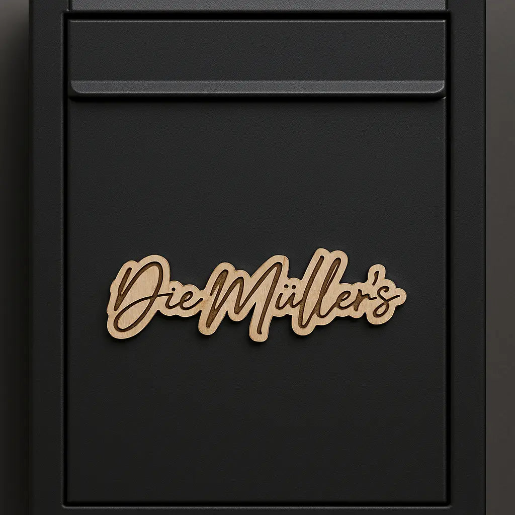 Briefkastenschild Namensschild Holzschild Keine Werbung Keine Zeitung Bin im Garten Mein Shop