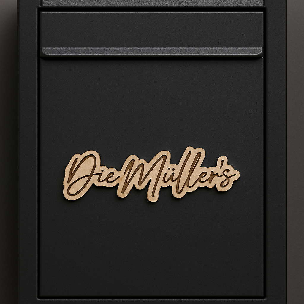 Briefkastenschild Namensschild Holzschild Keine Werbung Keine Zeitung Bin im Garten