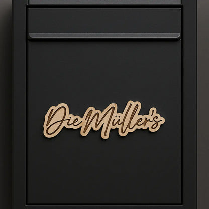 Briefkastenschild Namensschild Holzschild Keine Werbung Keine Zeitung Bin im Garten Mein Shop