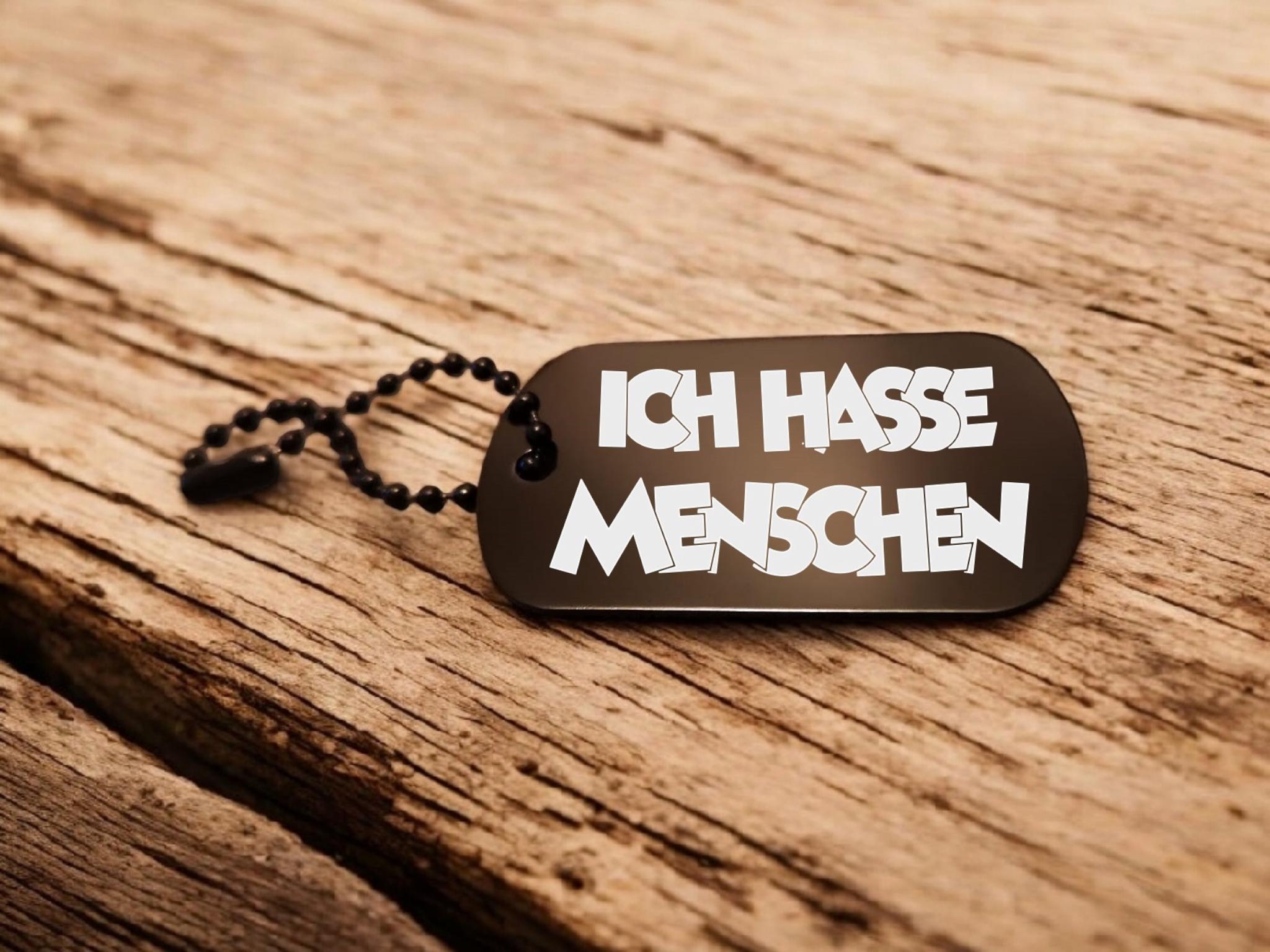Schlüsselanhänger ICH HASSE MENSCHEN Geschenk Weihnachten Accessoire