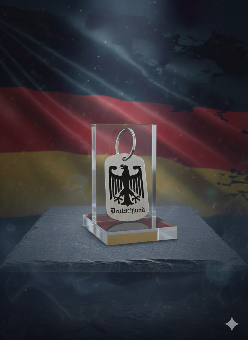 Schlüsselanhänger Deutschland Bundesadler Lasergravur