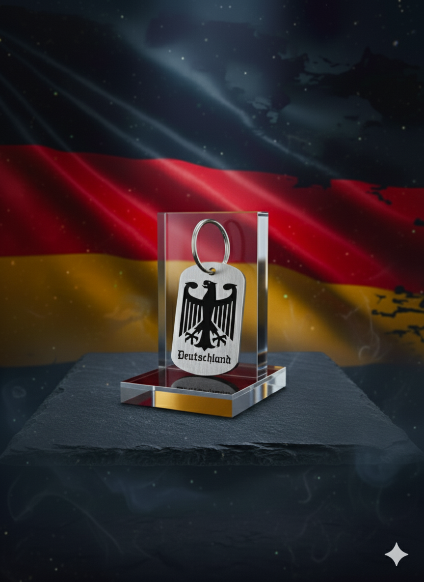 Schlüsselanhänger Deutschland Bundesadler Lasergravur