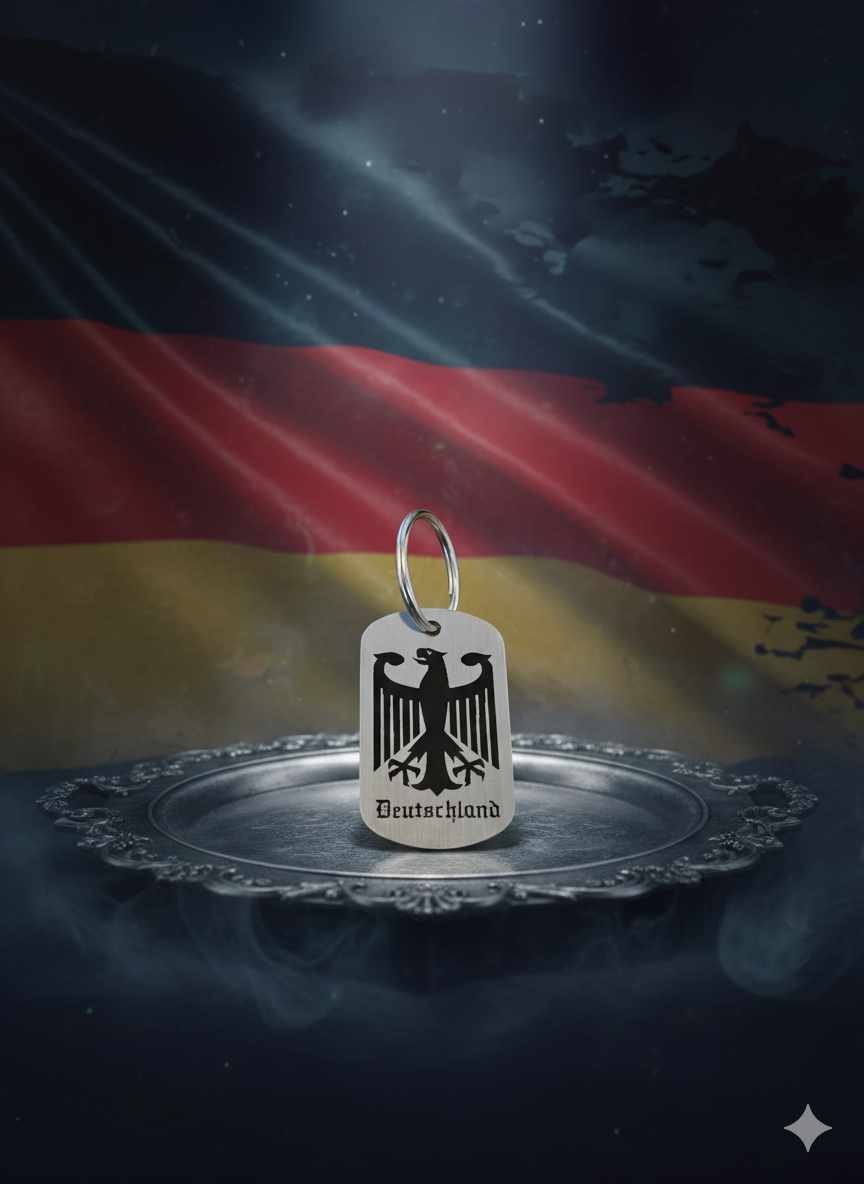 Schlüsselanhänger Deutschland Bundesadler Lasergravur