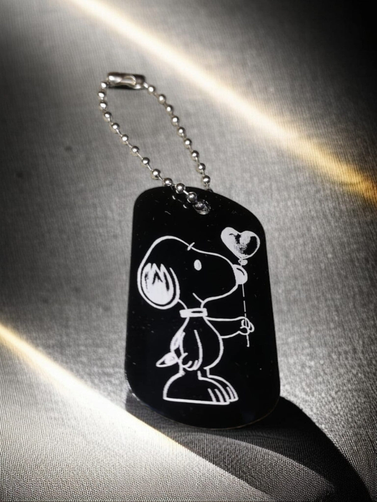 Snoopy Schlüsselanhänger personalisierbar Geschenk Wunschtext Weihnachten Liebe